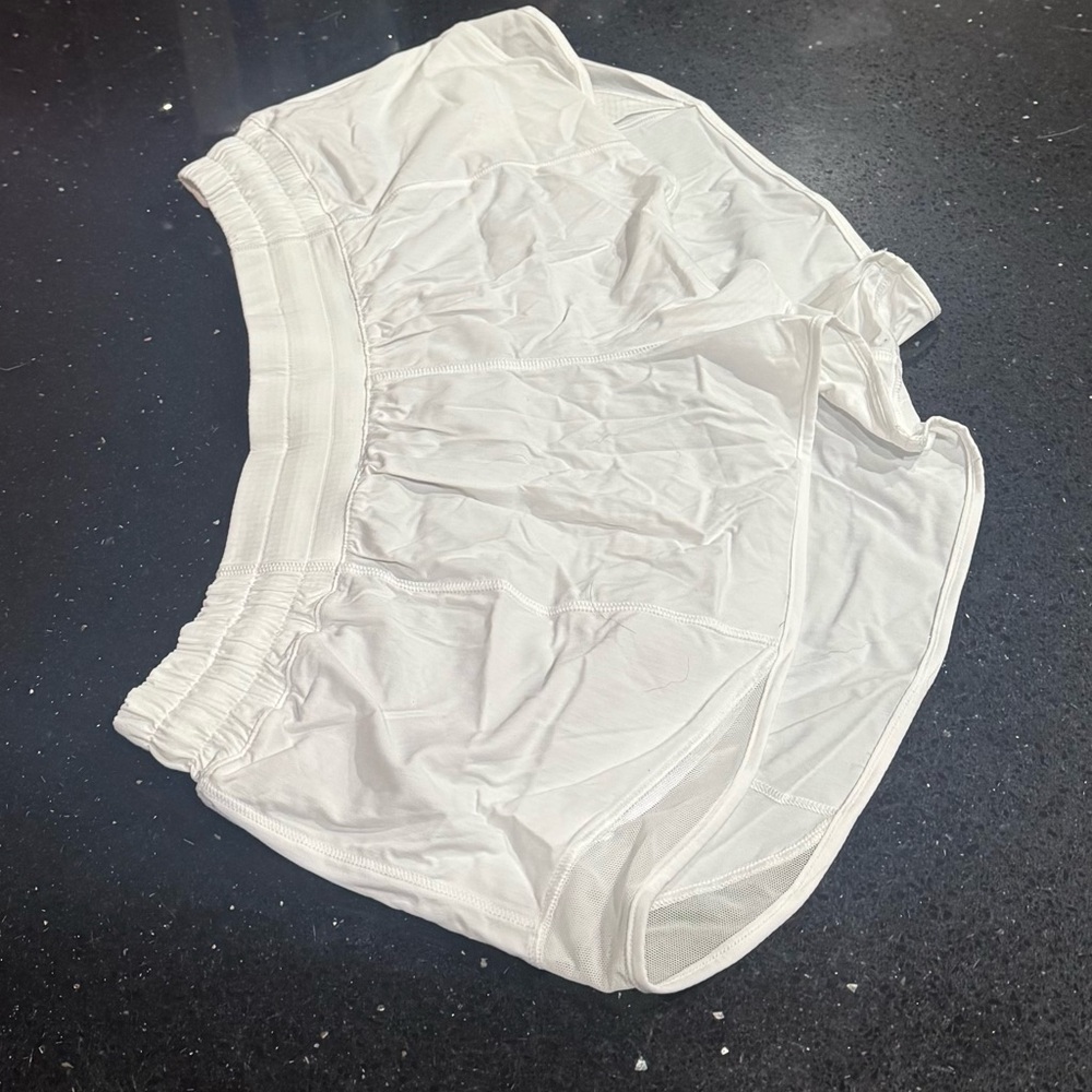 White Lululemon Athletic Shorts